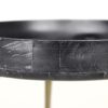 Bijzettafel Ventura - ø60 cm - mangohout/ijzer - black wash/antique gold - Afbeelding 4
