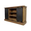 HSM Collection-Dressoir Blackburn 2 Deur 6 La-180x50x85-Naturel/Zwart-Teak/Metaal - Afbeelding 4