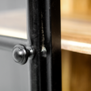 Vitrinekast Kingston - 90x40x90 - naturel/zwart - acacia/ijzer/glas - Afbeelding 4