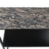 Console tafel Marseille - 120x32x85 - Bruin/zwart - Marmer/metaal - Afbeelding 4