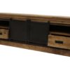 HSM Collection-Tv Meubel Melbourne 2 Deur 2 La-150x45x55-Naturel/Zwart-Mango/Metaal - Afbeelding 4