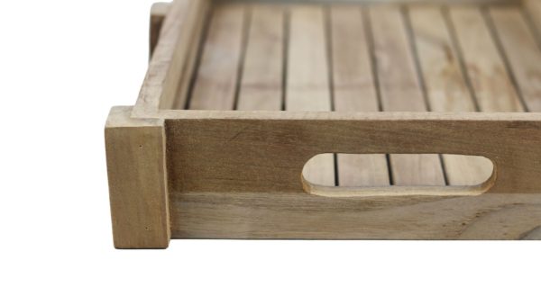 Tray teak dienblad - 30x40x7 - Naturel - Teak - Image 4