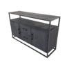 Dressoir Verona - 140x40x85 - Zwart - Mangohout/Metaal - Afbeelding 4