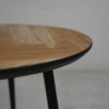 Salontafel Fishbone - 60x60x49 - Naturel/zwart - Eiken/metaal - Afbeelding 4