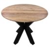 Eettafel Zurich rond - ø100x76 - Oakland tafelpoten - Acaciahout/metaal - Afbeelding 4