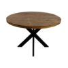 Ronde eettafel Melbourne - ø80x76 - Naturel/zwart - Mangohout/ijzer - Afbeelding 4