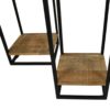 Plantenstandaard - 30x30x90 - Naturel/zwart - Mangohout/ijzer - Set van 2 - Afbeelding 4