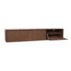Zwevend tv meubel Madison Walnut | 160 cm - Afbeelding 4