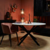 Eetkamertafel Lynn | Rond | Wit marmer | 130 CM - Afbeelding 4