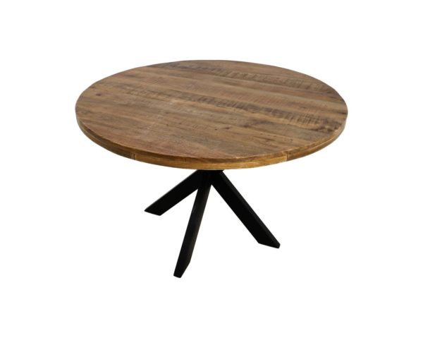 Ronde eettafel Melbourne - ø120 cm - mangohout/ijzer - Image 4