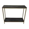 Console tafel - 100x35x86 - Zwart/goud - Marmer/metaal/mangohout - Afbeelding 4