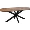 Eettafel Verona ovaal - 220x110x76 - naturel - Mangohout/metaal - Afbeelding 5