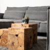 Kubus bijzettafel - 30x30 cm - teak - natural wax - Afbeelding 5