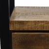 Boekenkast - 55x35x175 - Naturel/zwart - Mangohout/metaal - Afbeelding 5