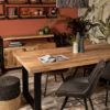 Rechthoekig tafelblad Portland - 220x100x5 - Naturel - Mangohout - Afbeelding 5