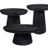 HSM Collection-Ronde Bijzettafel Drum-60x60x40-Zwart-Mango - Afbeelding 5