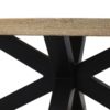 Ovale salontafel - 130x80x45 - Naturel/zwart - Mangohout/metaal - Afbeelding 5