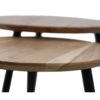 Salontafel Zurich - ø60/ø50 - Naturel/zwart - Acaciahout/ijzer - Set van 2 - Afbeelding 5