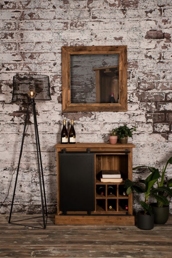 Wijnkast Blackburn - 90x90 cm - reclaimed teak - Image 5