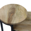 Sidetable Ovaal Plateau - 75x30x60 - Naturel/zwart - Mangohout/ijzer - Afbeelding 5