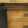 TV meubel Blackburn - 200x42x57 - Naturel/zwart - Reclaimed teak/metaal - Afbeelding 5
