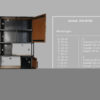 Wandkast Verona - 100x40x200 - Zwart - Mangohout/metal - Afbeelding 6