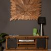 TV meubel Blackburn - 150x40x56,5 - Naturel/zwart - reclaimed teak/metaal - Afbeelding 6