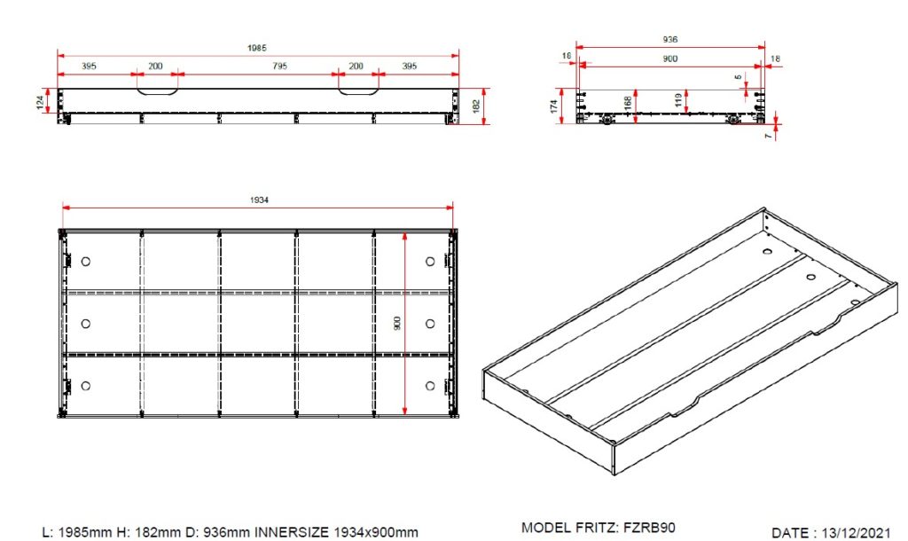 Deze FRITZ combinatie in wit bestaat uit een bed (90x200) en bijhorend rolbed. - Afbeelding 10