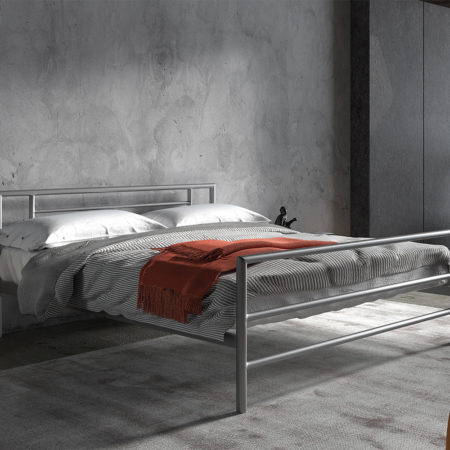 Bed 'Sandro' 160x200 met lattenbodem Grijs (2c)