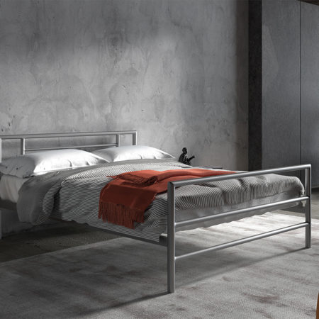 Bed 'Sandro' 140x200 met lattenbodem Grijs  (2c)