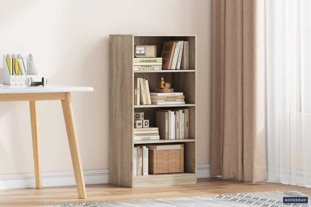 Boekenkast 'Space' 3 legplanken Sonoma (1c)