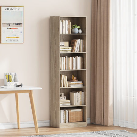 Boekenkast 'Space' 5 legplanken Sonoma (1c)