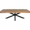 Rechthoekige tafel Soho luxe - 260x100x76 - Naturel/zwart - Acacia/metaal