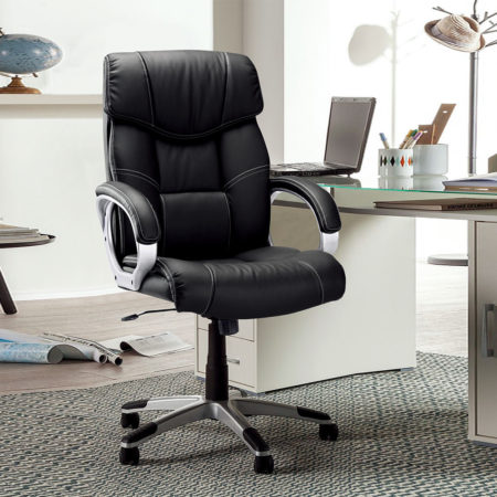 Bureaustoel 'Dali' PU Zwart (1c)