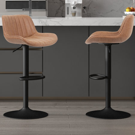 Barstoel 'Fenna' PU Cognac (2 per doos)