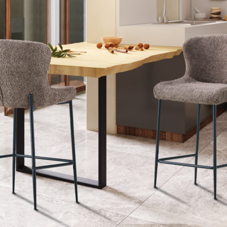 Barstoel 'Lisa' Bouclé Zand (2 per doos)