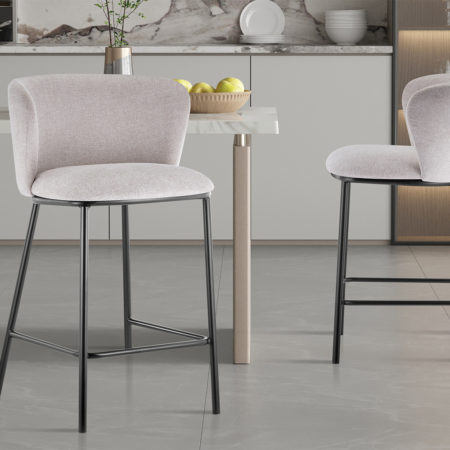 Barstoel 'Arthur' Stof Beige (2 per doos)