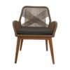 Tuinstoel Coco incl. kussen - 60x64x87 - Abaca/naturel - Teak/banana