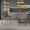 Stoel 'Modest' Draaibaar Fluweel Taupe (1 per doos)