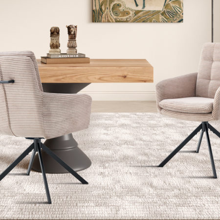 Stoel 'Luna' Draaibaar Corduroy Zand (2 per doos)