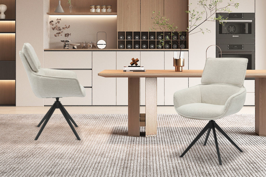 PROMO - Stoel 'Arasa' Draaibaar Beige (1 per doos)