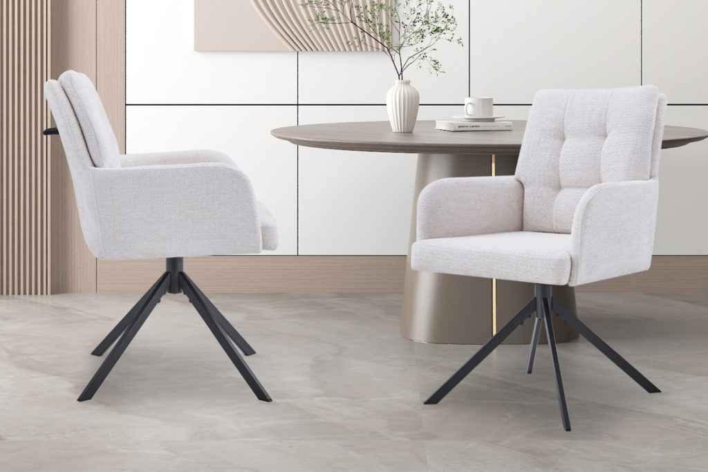 Stoel 'Granada' Draaibaar Ecru (2 per doos)