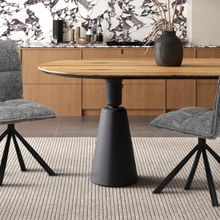 Stoel 'Jack' Draaibaar Stof Grijs (2 per doos)