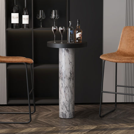 Barstoel 'Mancia' PU Cognac - DEC7968 (2 per doos)