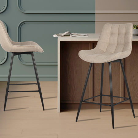 Barstoel 'Ariba' Stof Beige (2 per doos)