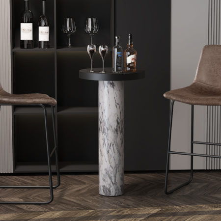 Barstoel 'Mancia' PU Donkerbruin - DEC7968 (2 per doos)