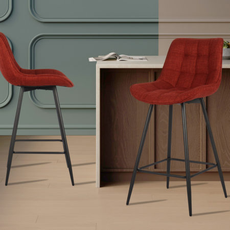 Barstoel 'Ariba' Stof Rood (2 per doos)