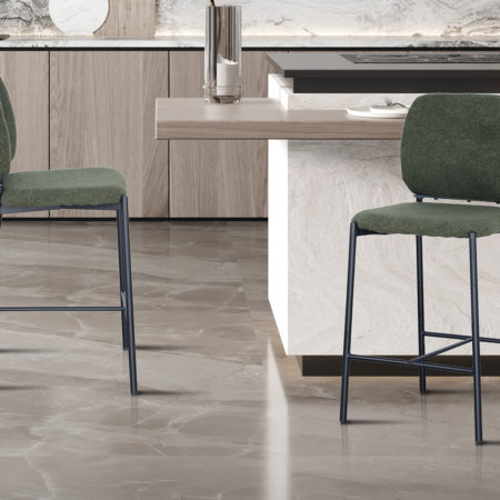 Barstoel 'Sophia' Stof Groen (2 per doos)