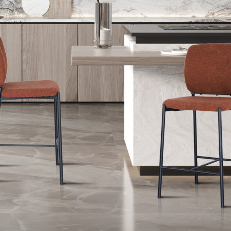 Barstoel 'Sophia' Stof Roest (2 per doos)