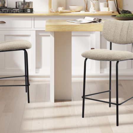 Barstoel 'Antura' Stof Bruin (2 per doos)